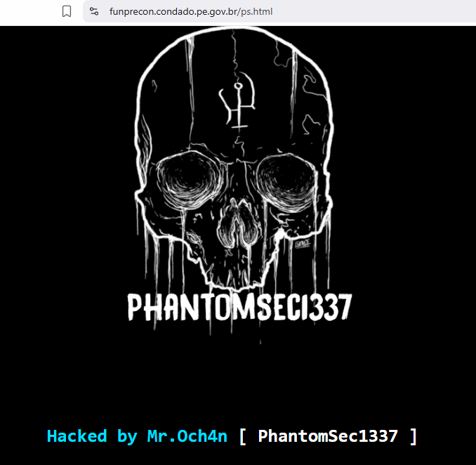 Hacked website evidence