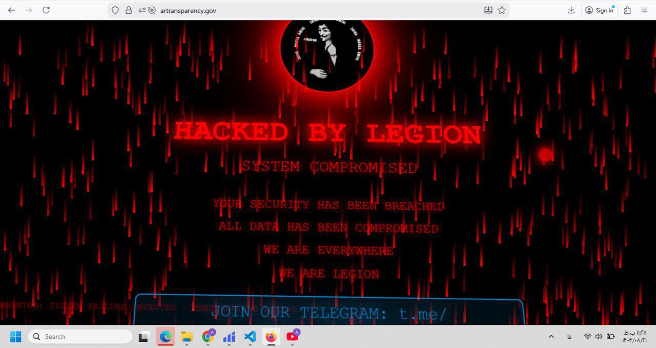Hacked website