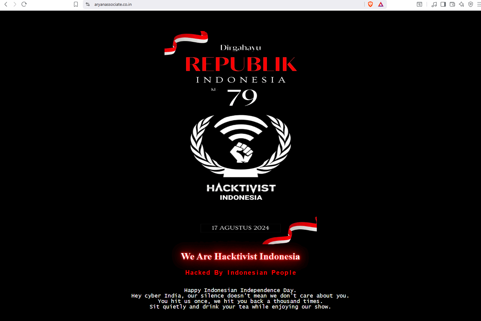 Hacked website evidence