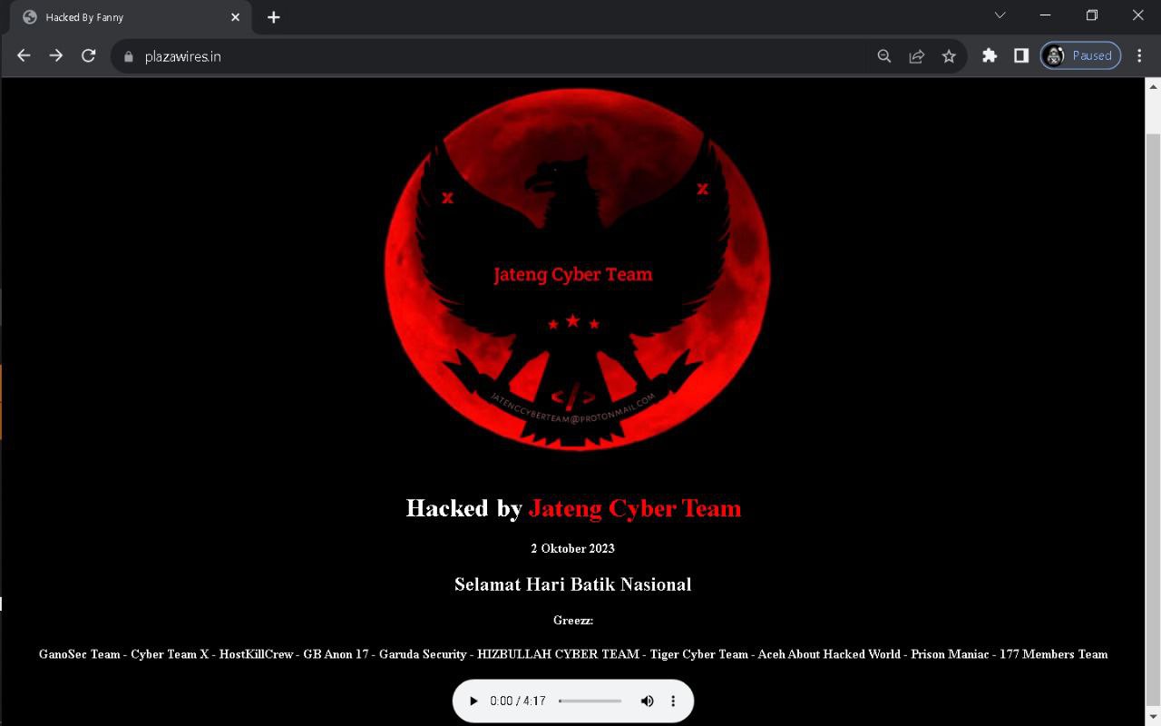 Hacked website