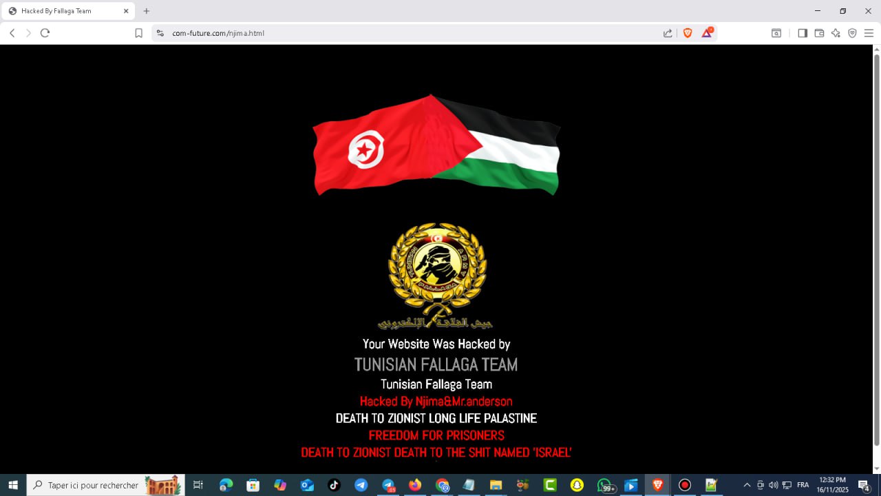 Hacked website