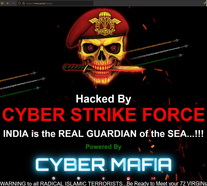 Hacked website