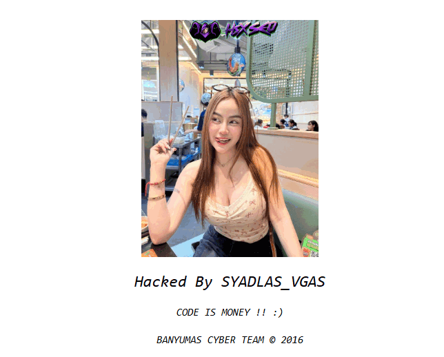 Hacked website
