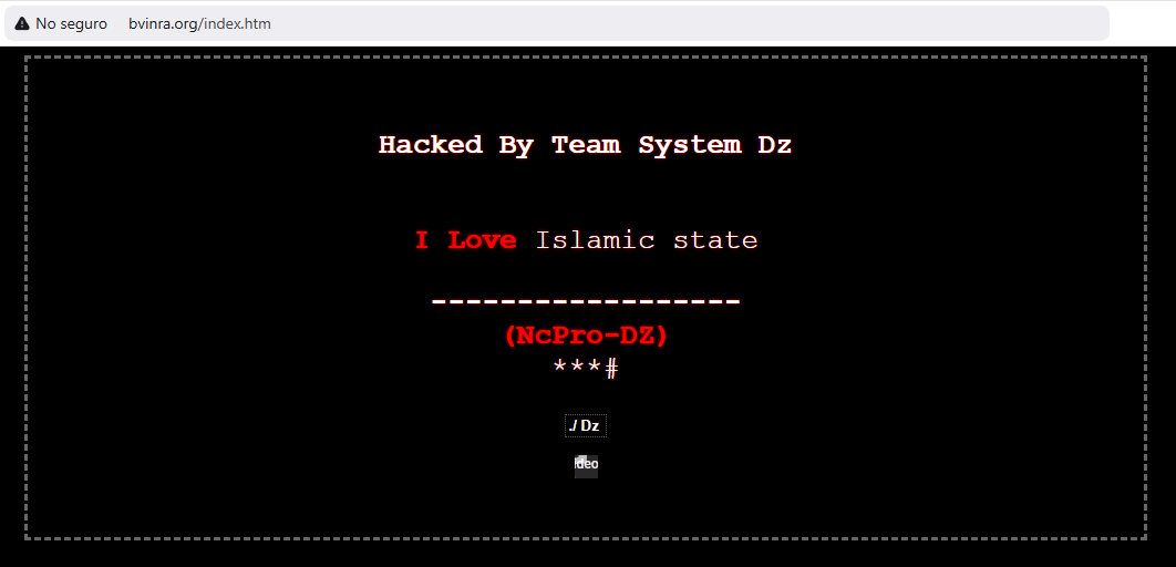 Hacked website evidence