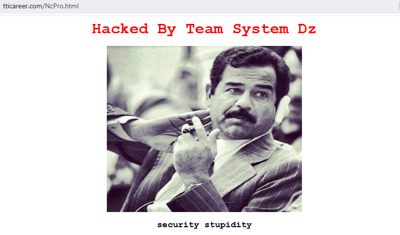 Hacked website evidence