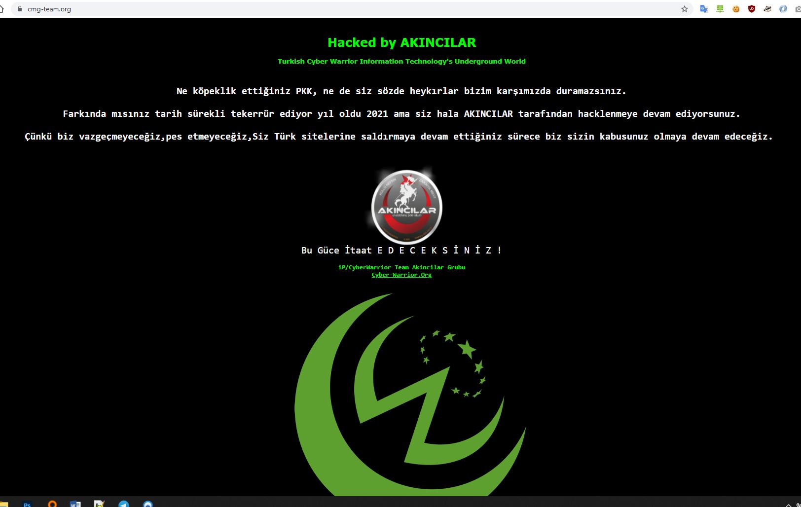 Hacked website evidence