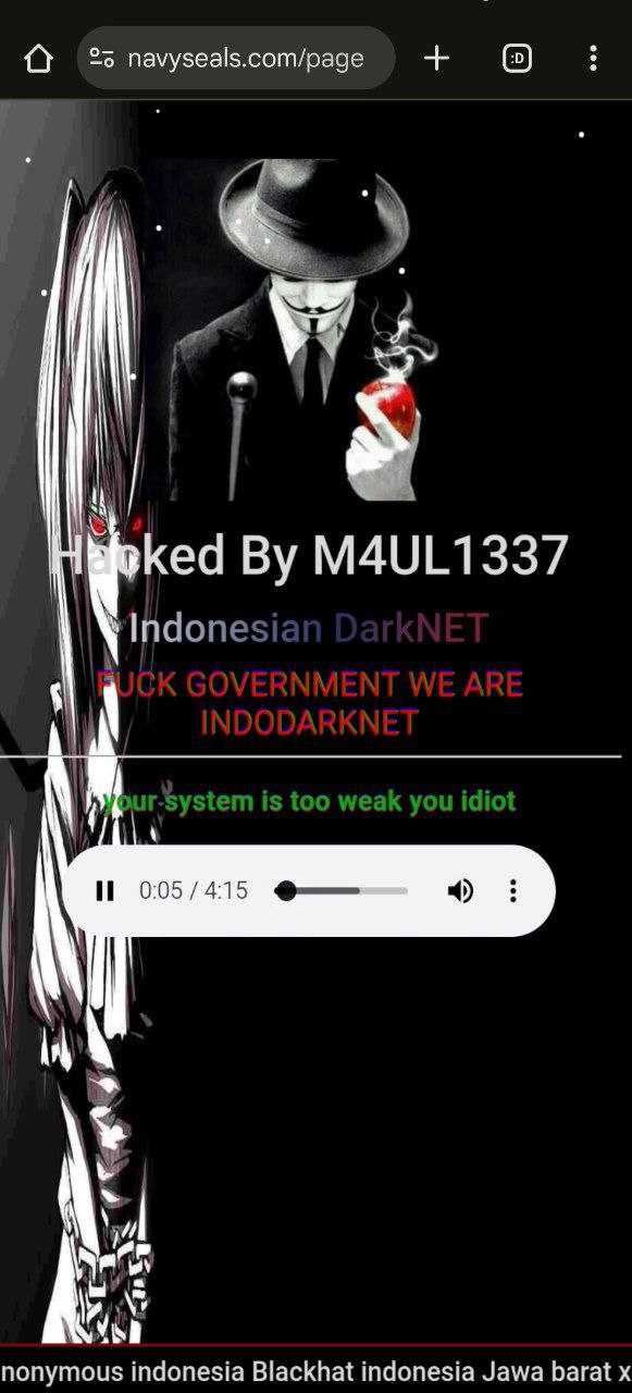 Hacked website