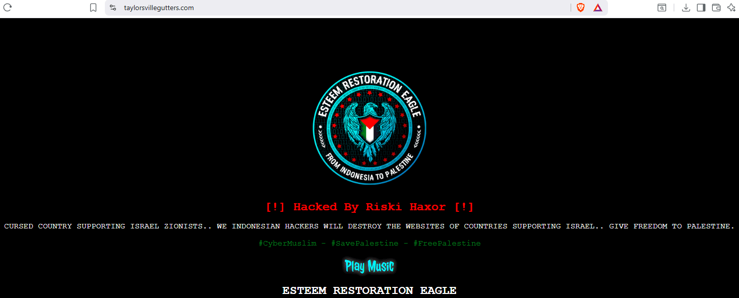 Hacked website evidence