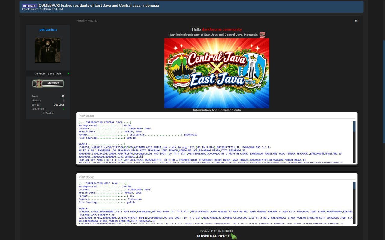 Actor in underground forum