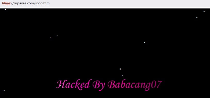 Hacked website evidence