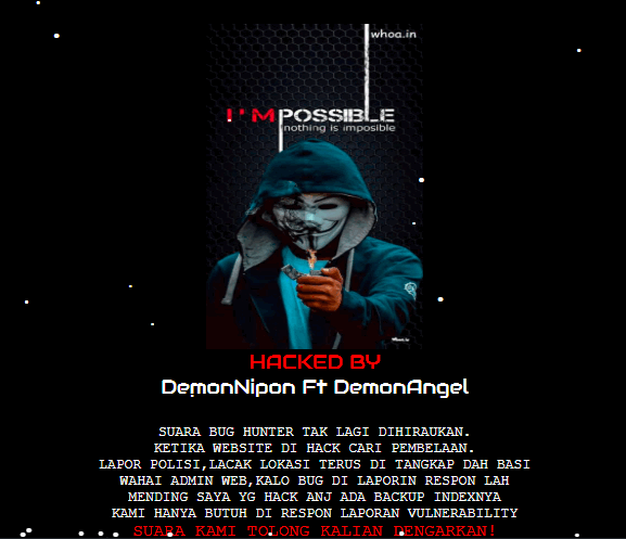 Hacked website evidence