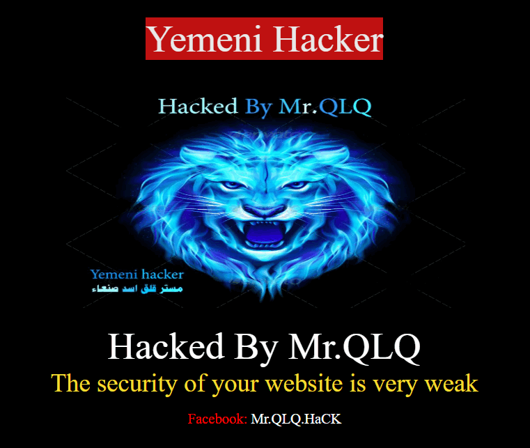 Hacked website