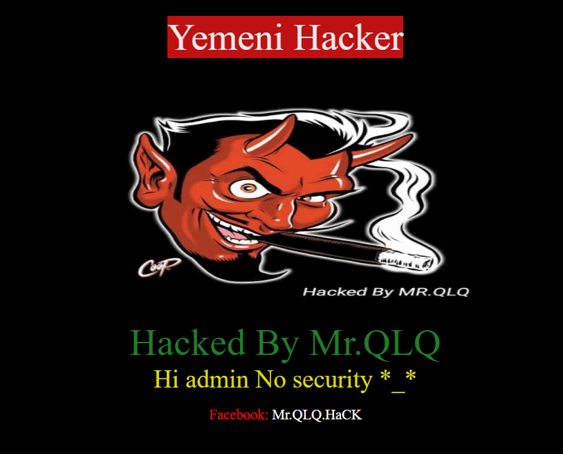 Hacked website