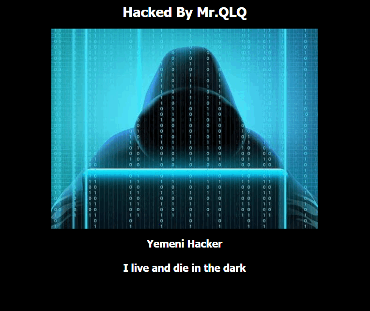 Hacked website