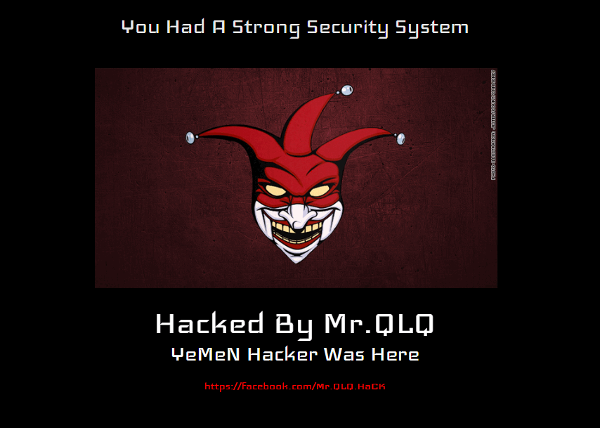 Hacked website