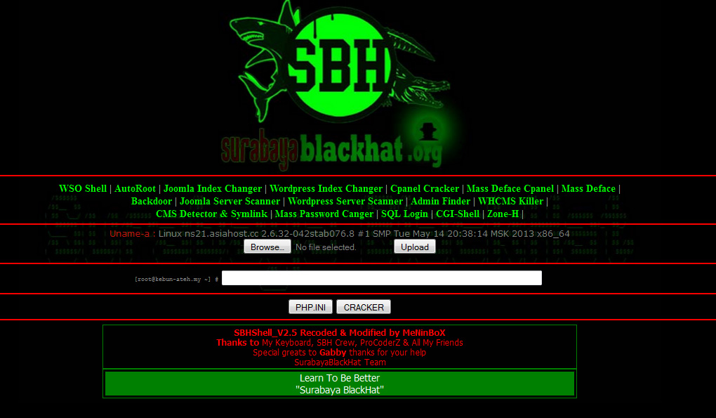 SurabayaBlackhat Shell 2.5 (screenshot)