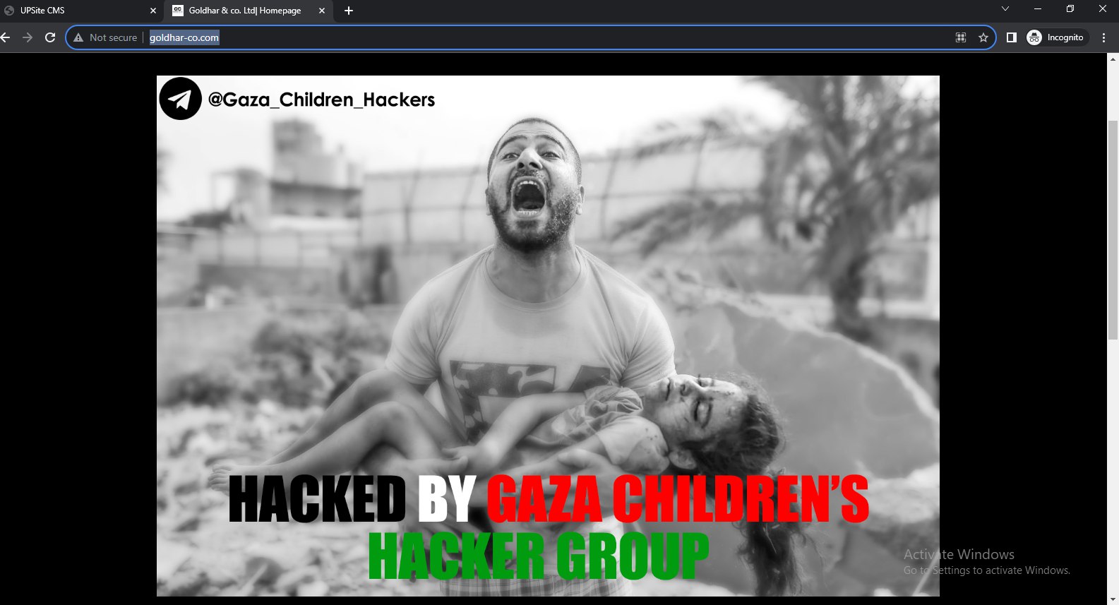 Hacked website