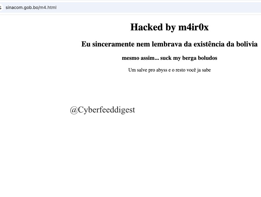 Hacked website