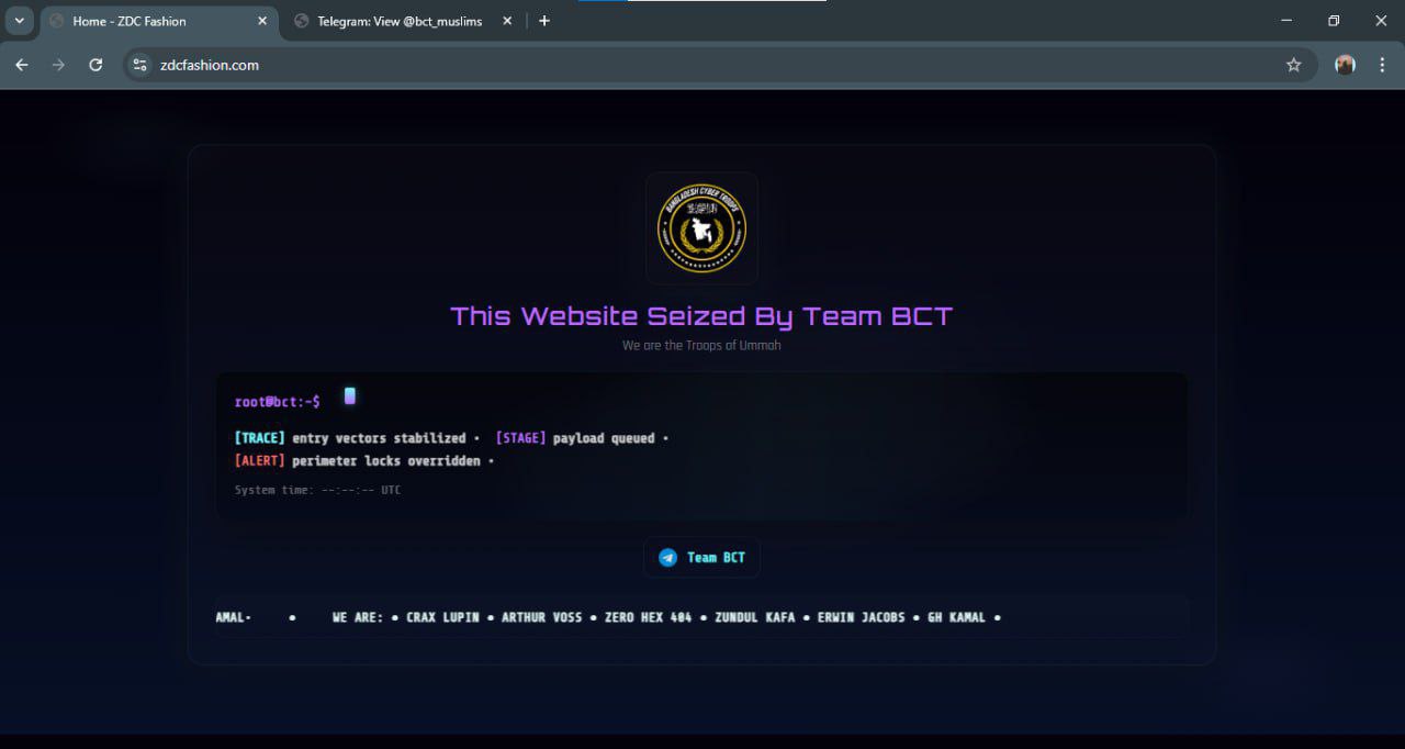 Hacked website evidence