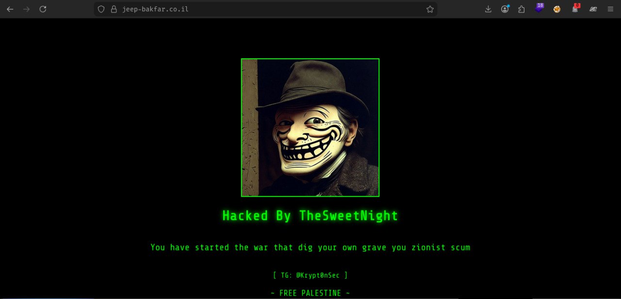 Hacked website