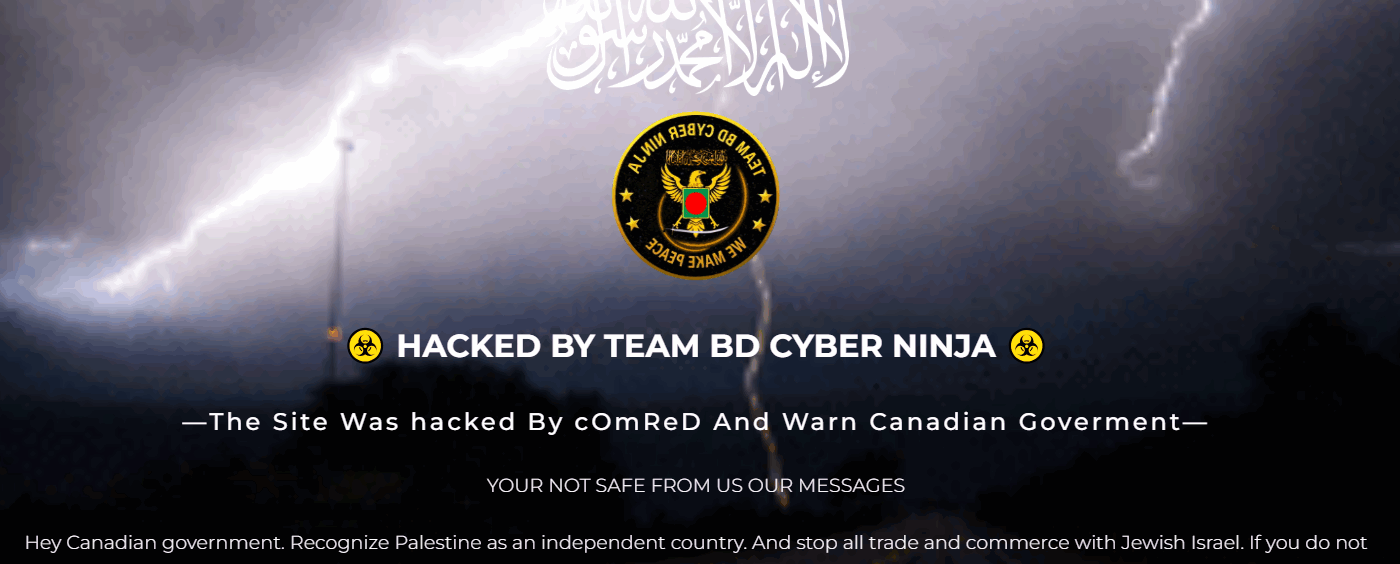 Hacked website