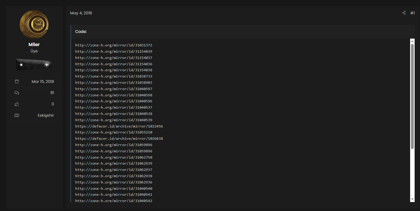 Actor's post on turkhackteam.org forum