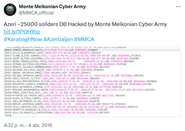 25000 soliders DB Hacked