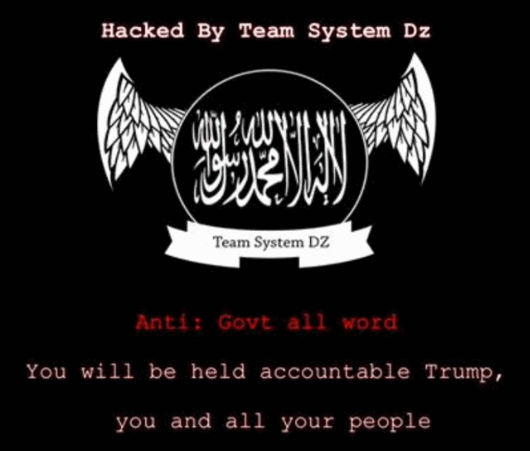 Hacked website - Propaganda